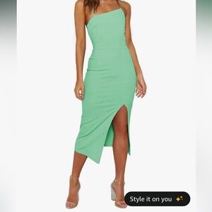 Mint Green Asymmetrical Dress